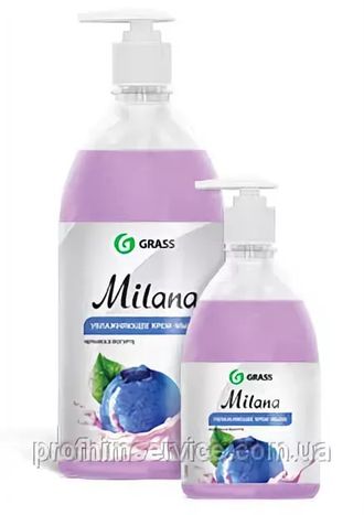 Жидкое крем-мыло "Milana" черника в йогурте с дозатором (флакон 1000 мл)