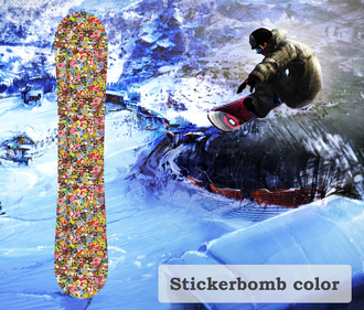 Наклейка на сноуборд Stickerbomb color