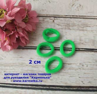 Резинки №2-52, диаметр 2см, цвет зеленый, 3р/шт