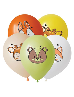 Воздушные шары с гелием "Волшебный лес Животные" 30 см