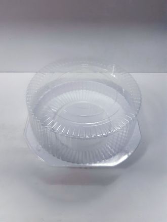 Контейнер пластиковый для торта круглый (К 58),  23,5*11 см, 5 штук