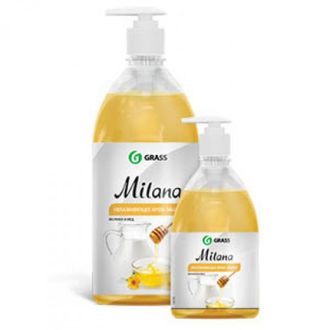 Жидкое крем-мыло "Milana" молоко и мед с дозатором (флакон 1000 мл)