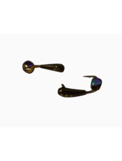 Мормышка вольфр. МАСТИВ Банан 2,5 чёрный, кубик, 0,5гр. (хамелеон) арт: 613