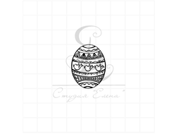 штамп пасхальное яйцо с орнаментом