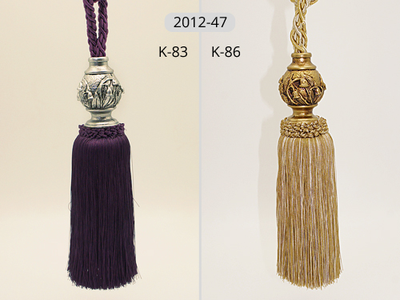 Арт. 2012-47 New. Кисти для штор с цветочным декором, 85 см