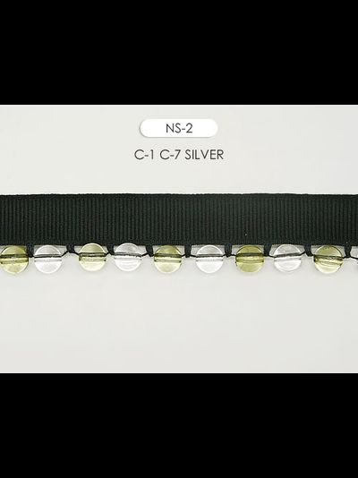 Арт. NS. Отделочная тесьма с бусинками оптом и на отрез