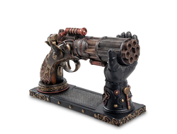 Модель № WS-284: Статуэтка в стиле стимпанк &quot;Револьвер&quot; на подставке