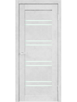 Комплект двери "104" Светлый лофт белое стекло