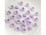 Цветок пришивной 6 мм фиолетовый радужный (пластик) 5 шт