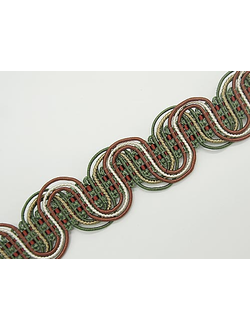 Сутажная тесьма в виде волны, много цветов в наличии. Опт-розница со склада и в магазинах штор Антик