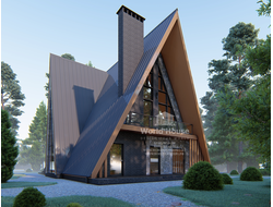 Дом - шалаш треугольной формы. A frame house. Проект №153