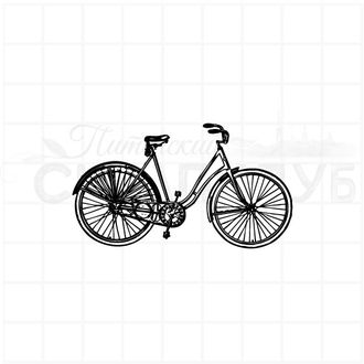 винтажный Штамп для скрапбукинга старинный женский велосипед