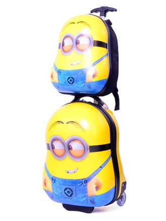 Детский чемодан на 2 колесах - Миньон / Minion + рюкзак