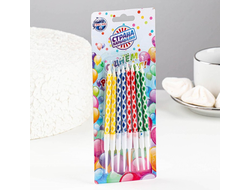 Свечи в торт &quot;Ромбик&quot; с подставкой, Высокие 14 см, 8 шт