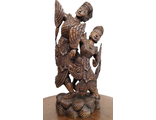 бали, индонезия, карвинг, резьба, дерево, тик, суар, танцоры, балийский, статуя, фигура, статуэтка