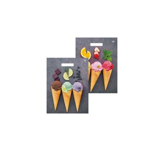 Пакет подарочный, с вырубной ручкой, ширина 31 см * высота 40 см * дно 6 см, Мороженное