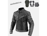 Мото куртка Komine TS с защитой (мотокуртка), черная
