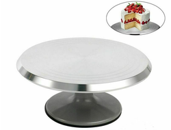 Столик поворотный металлический для торта диаметр 31 см, выс 13 см