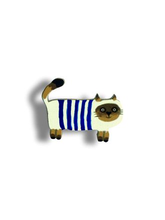 Кот-позитив - Брошь/значок - 97