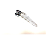 Ручка-кнопка MICO, арт-123, 20 мм, хром/стекло