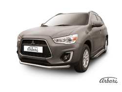 Защита переднего бампера d57 Arbori нерж. сталь для MITSUBISHI ASX 2014-нв ( AFZDAMAS1405 )