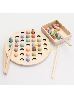 Развивающая игрушка BeeZee Toys Развивающая настольная деревянная игра-сортер с магнитами Разноцветн