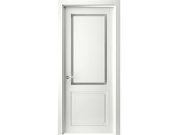 Межкомнатная дверь "Каролина" эмаль белая (стекло)