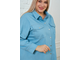 Стильная рубашка из хлопковой джинсовой ткани  Арт. 1340 (цвет рголубой)   Размеры 54-68