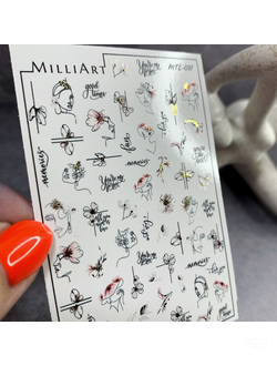 Слайдер-дизайн MilliArt Nails Металл MTL-031