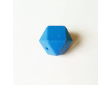 Силиконовый многогранник 17 мм. Серо-голубой