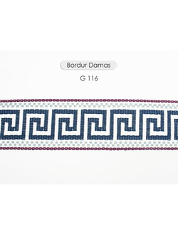 Арт. Damas Braid, серия Majestik. Жаккардовая лента с меандром