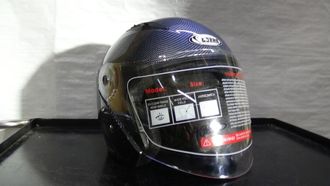 Шлем открытый 3/4 COBRA JK513, серый карбон(1), размеры L