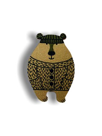 Медведь в шапочке - Брошь/ значок - 359