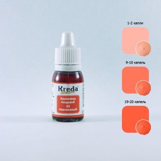 Краситель водорастворимый KREDA, Prime-gel 10 г, Персиковый