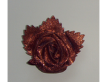 Роза средняя коричновый металлик, 7,5*9 см.