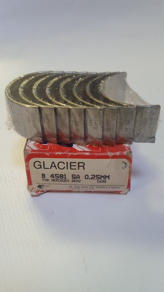 Вкладыш шатунный Glacier  Mercedes  0.25 B4581SA 0.25