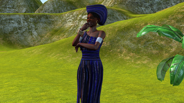 3D модель африканской женщины 

