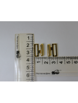Застежка металлическая для купальника 1,5 см Золото