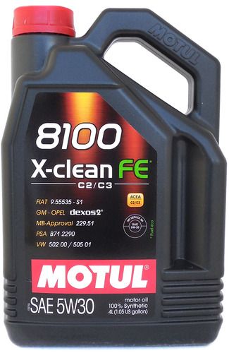 Масло моторное MOTUL 8100 X-Clean FE 5W-30 синтетическое 4 л.
