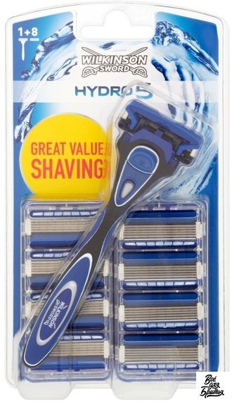 СТАНОК SCHICK HYDRO 5 (WILKINSON SWORD HYDRO 5) C 5 ЛЕЗВИЯМИ, 9 КАССЕТ В КОМПЛЕКТЕ