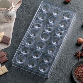 Форма для шоколада 28×14 см &quot;Комильфо&quot;, 21 ячейка