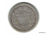 Нидерланды. 10 центов 1917 год.