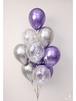 серебро-фиолетовый набор
