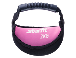 Гиря мягкая неопреновая STARFIT DB-601, розовая, 2 кг