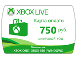 Подарочная Карта Xbox Live 750 рублей