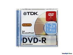 Диск TDK DVD-R  Scratchproof 60 min для видеокамеры 1-2х UV-Proof