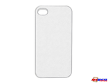 IPhone 4/4S - Белый силиконовый чехол (вставка под сублимацию)