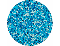 Посыпка сахарная Шарики МИКС №7 Голубые-Синие-Белые 2 мм, 100 г