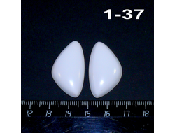 Кахолонг натуральный (кабошон) №1-37: 7,2г - 2 шт. 33*18*5мм
