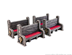 Cathedral benches (PAINTED)